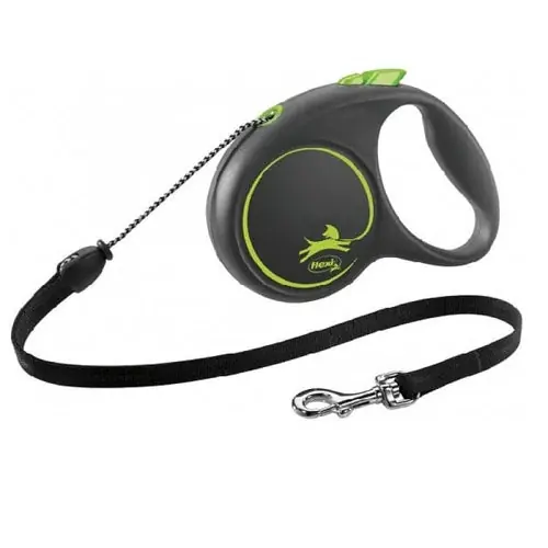 Flexi BLACK DESIGN, cord leash, M 5 m, green | Sista dagarna