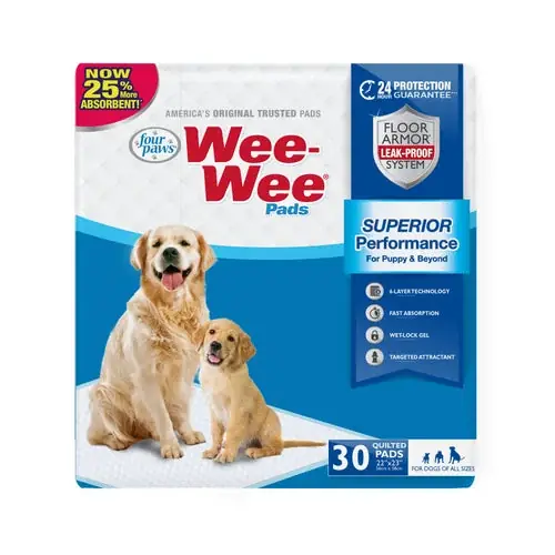 Four Paws Four Paws Wee-Wee Superior Performance Dog Pee Pads 30 Count, 22″ x 23″ | Bra pris just nu
