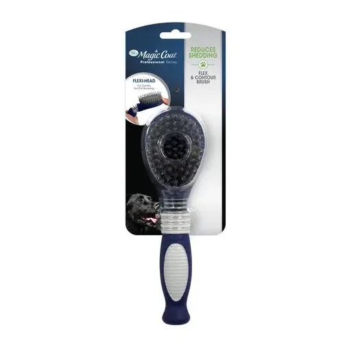 Endast ett fåtal kvar | Four Paws Magic Coat Professional Series Flex & Contour Pin and Bristle Brush for Dogs