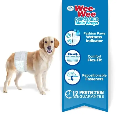 Four Paws Wee-Wee® Disposable Male Dog Wraps | Extra rabatt