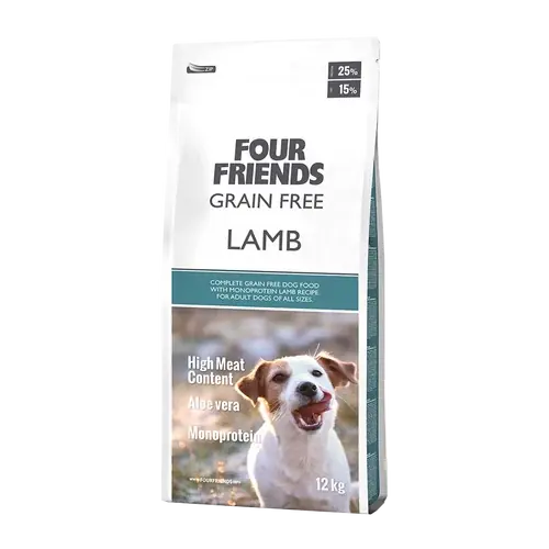 Nyinkommet - Fourfriends Dog Grain Free Lamm – 12 KG