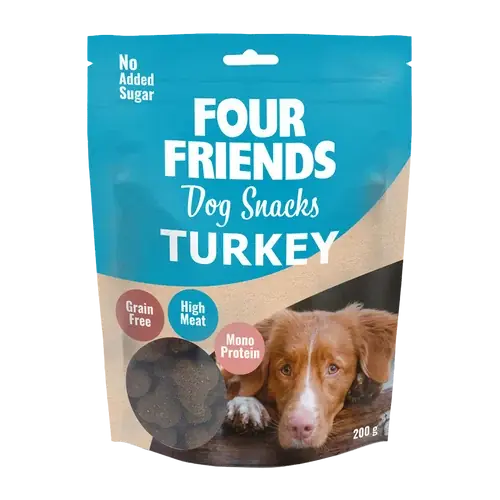 FourFriends Dog Snacks Turkey – 200 G - Kampanjen går snart ut