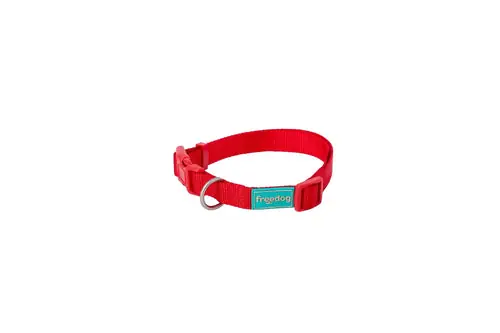 Bästa pris - Freedog Basic Red Nylon Collar, 25 mm, 38/66 cm