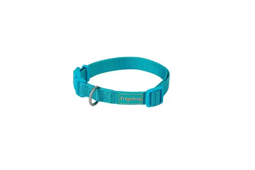 Finns i lager - Freedog Basic Turquoise Nylon Collar, 20 mm, 35/60 cm