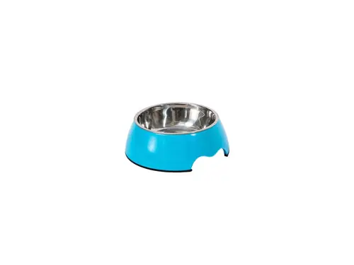 Freedog Blue Melamine and Stainless Steel Feeding Bowl, S, 210 ml - Försäljningssuccé