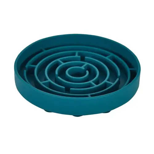 Nyhet | Freedog Bowl Soft Slow Food Blue Teal 18 X 18 X 3.4 Cm
