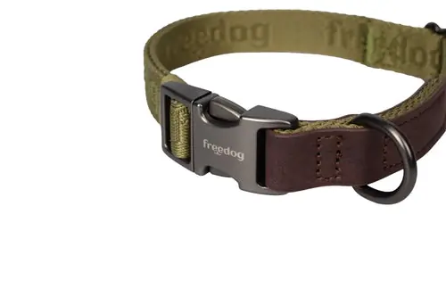 Freedog Linum Green Forest Recycled Collar, 20 mm, 35/52 cm - Professionell kvalitet