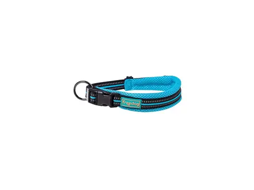 Freedog Soft Sport Collar, Turquoise, 20 mm, 35/60 cm - Topprodukt