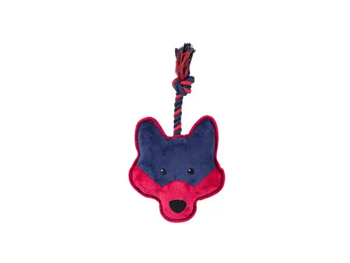 Kampanjpris - Freedog Tough Fox Toy With Sound And Rope 21X34Cm