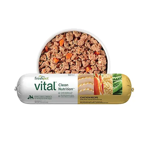 Freshpet Vital, Fresh Dog Food, Chicken Recipe with Peas, Carrots & Brown Rice Roll, 6 lbs. | Trygg betalning