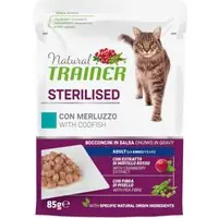 Kan beställas | Natural Trainer Adult Sterilised - 12 x 85 g torsk