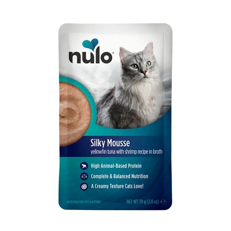 Nulo Silky Mousse Cat Yellowfin Tuna with Shrimp in Broth Våtfoder till Katt 79 g | Köp direkt