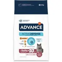 Skynda dig - 8,5 + 1,5 kg på köpet! 10 kg Advance kattfoder - Senior +10 med kyckling