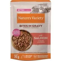 Nature‘s Variety Kitten Bites i sås 28 x 70 g - Lax | Mycket efterfrågad
