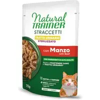 Natural Trainer Straccetti Urinary Sterilised strimlor i sås - 28 x 70 g med nötkött | Tillverkarpris