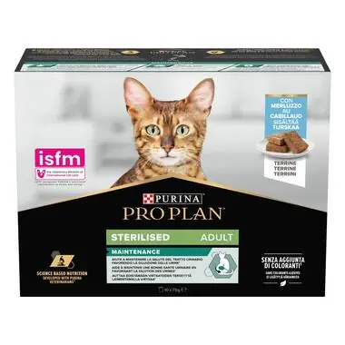 Purina Pro Plan Cat Adult Sterilised Cod Fish Maintenance Kattmat 75 g PROVFÖRPACKNING - Beställ online