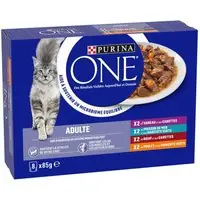 PURINA ONE Adult mixpack 8 x 85 g - Mix (4 sorter) - Nyligen lanserat
