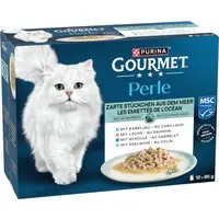 Gourmet Perle blandat urval 12 x 85 g - Möra bitar från havet i sås (4 sorter) | Bra pris
