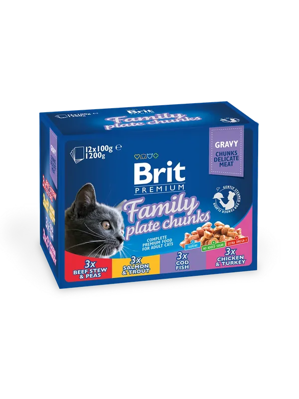 Brit Premium Cat Pouches Family Plate
Katt 12 x 100 g - Säker betalning