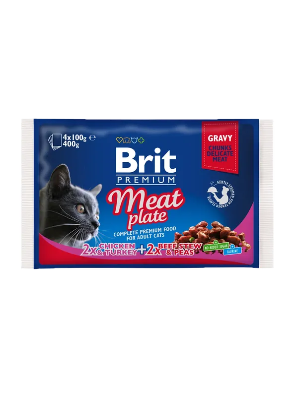 Försäljningssuccé | Brit Premium Köttmultipack för katter 4 x 100 g