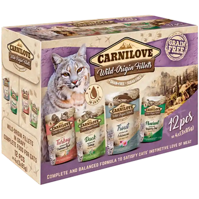 Cat Wet Food Pouch Adult Multipack 85 g x 12 st | Endast denna vecka