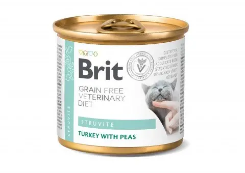 Brit Veterinary Diet Struvite turkey with peas för katter 200 g - Storsäljare