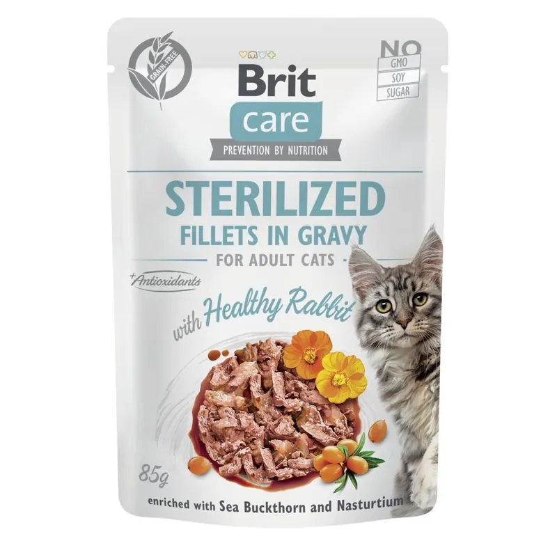 Brit Care Cat Adult Sterilized Kanin i Sås 85 g | Nytt lägre pris