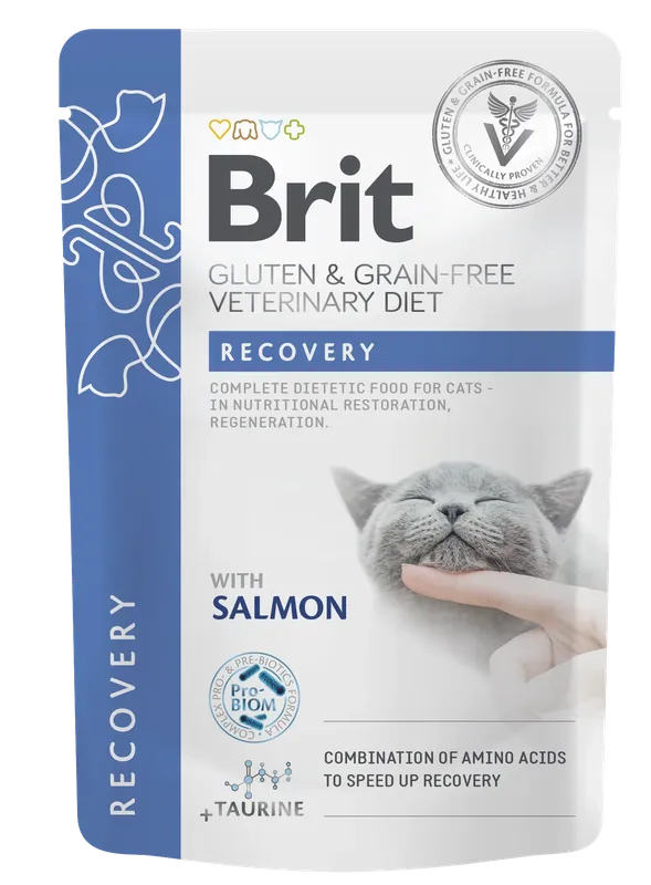 Brit Veterinary Diet Pouch Recovery with Salmon för katter 85 g - Expressleverans