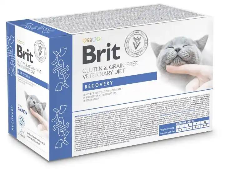 Fynd | Brit Veterinary Diet Pouch Recovery with Salmon för katter 12 x 85 g