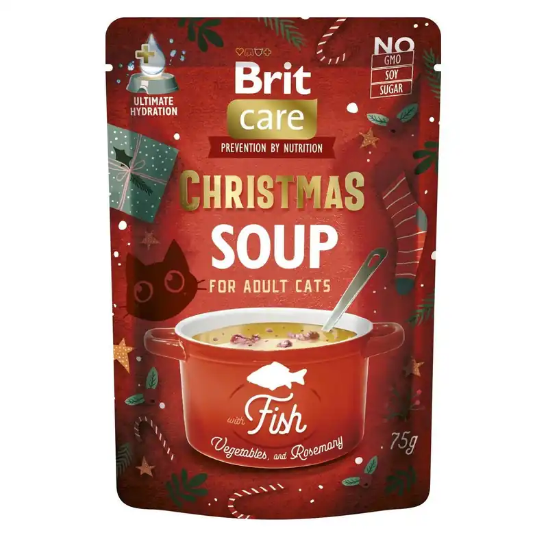 Brit Care Cat Adult Christmas Soup Fisk 75 g - Specialpris