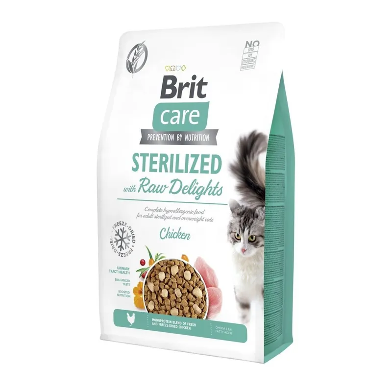 Expressfrakt - Brit Care Cat Sterilized with Raw Delights 2 kg