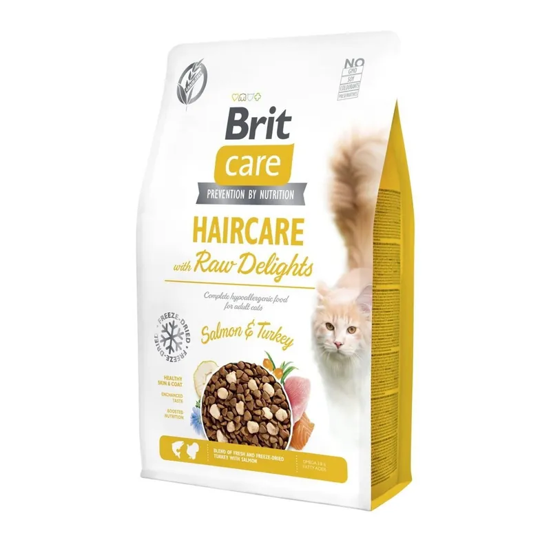 Brit Care Cat Haircare with Raw Delights 2 kg - Så länge lagret räcker