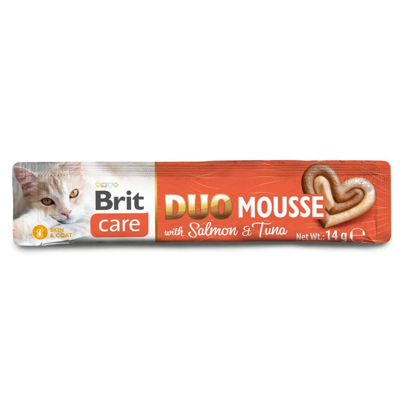 Endast idag - Brit Care Cat Creamy Duo Mousse Salmon & Tuna Flytande Kattgodis 4x14 g