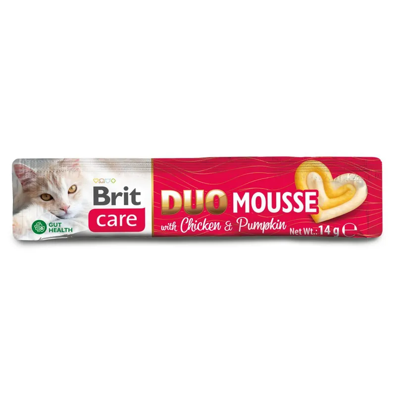 Brit Care Cat Creamy Duo Mousse Chicken & Pumpkin Flytande Kattgodis 4x14 g | Endast denna vecka