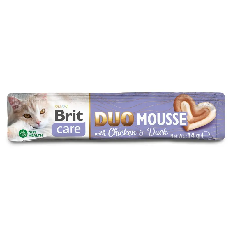Ny lansering | Brit Care Cat Creamy Duo Mousse Chicken & Duck Flytande Kattgodis 4x14 g