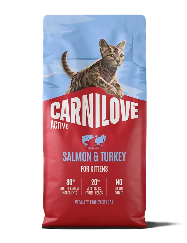 Active Cat Salmon & Turkey for Kittens 2kg | Nedsatt pris