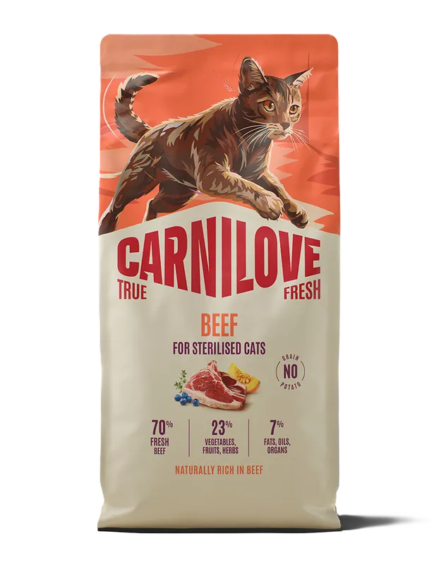 True Fresh Cat Beef for Sterilised Adult All Breeds 2kg - Specialpris