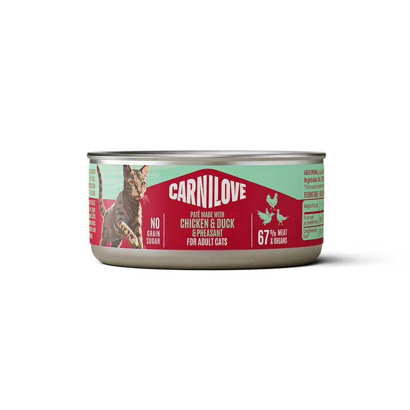 Spara nu | Carnilove Cat Paté 6 x 100 g - Kyckling, anka & fasan