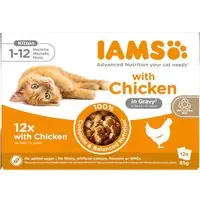 IAMS Advanced Nutrition Kitten med kyckling i sås - 12 x 85 g | Skynda dig