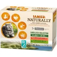 Premium | IAMS Naturally Senior - 12 x 85 g Land & Sea Collection