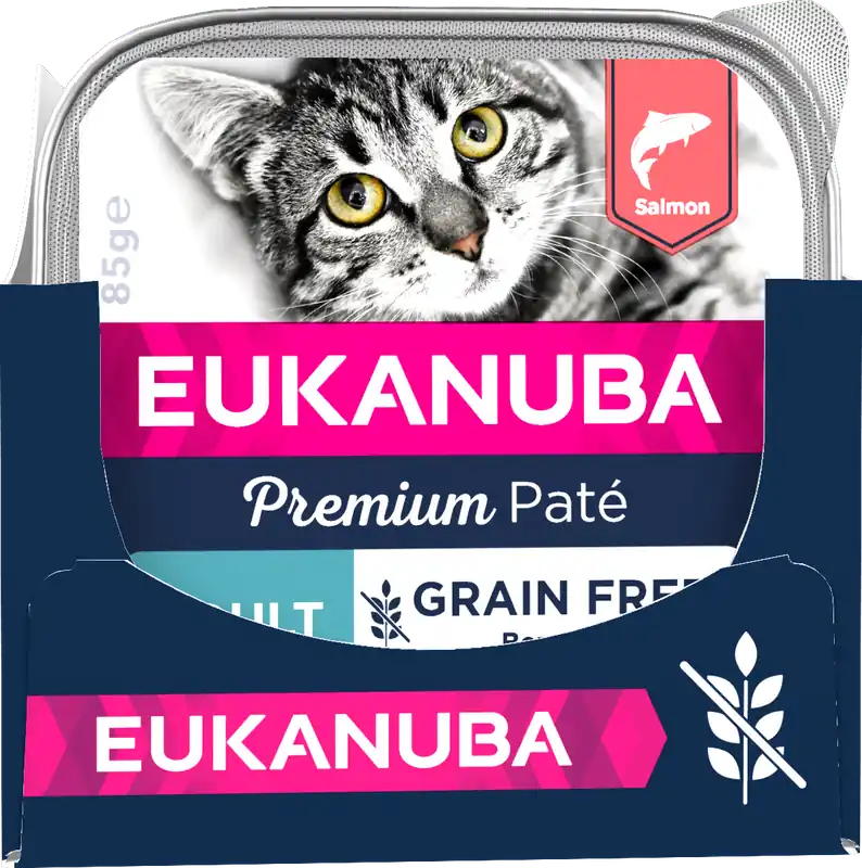 Cat Grain Free Adult Salmon Paté 12x85g | Kampanjpris