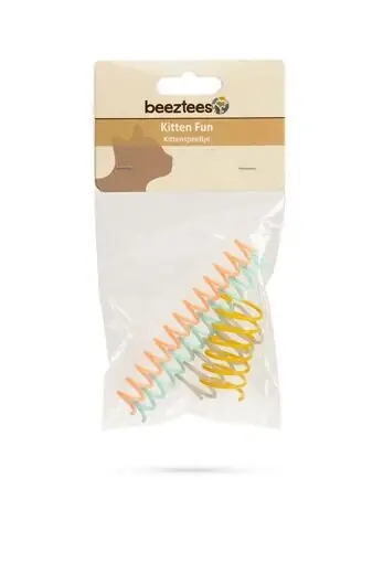 Beeztees Spiral fjäderleksak för kattungar, 4-pack - Storsäljare