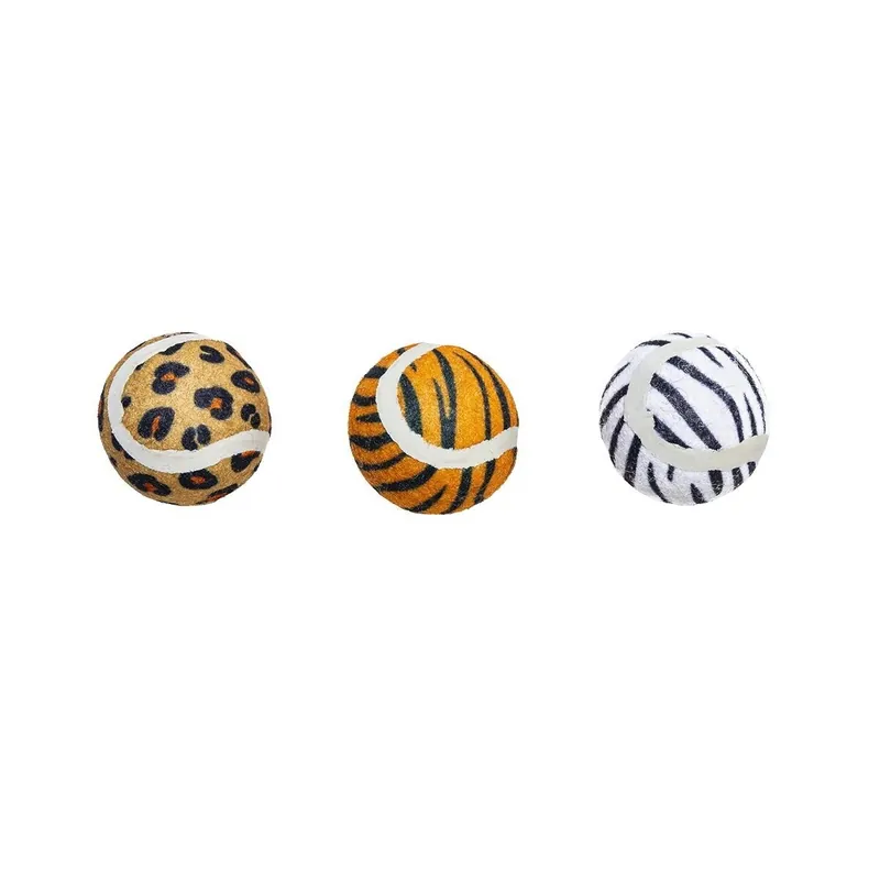 Erbjudandet går snart ut | Beeztees Jungle Cat Tennisbollar Djurmönster 3-pack