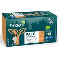 Blandpack Yarrah Ekologisk Paté 8 x 100 g - 8 x 100 g Ekologiskt nötkött, ekologisk kyckling & ekologisk kalkon, lax | Tidsbegränsat erbjudande