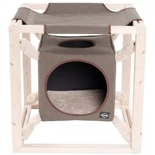 Kattklös Kub med Hammock Olivgrön - M | Dagens deal