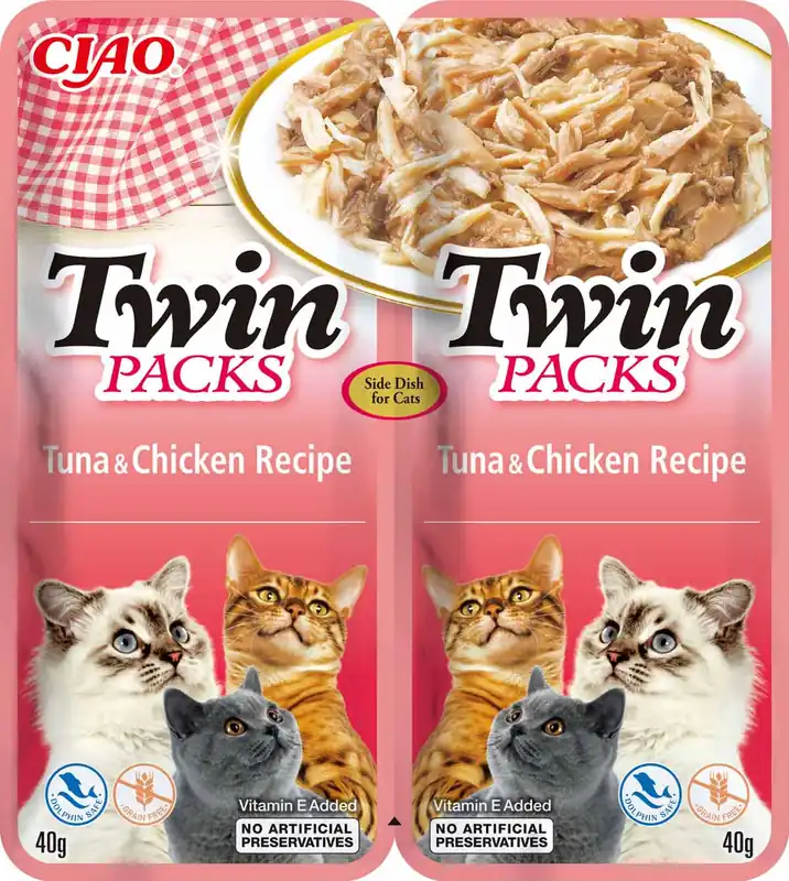 Efterfrågad | Twin Packs Tuna/Chicken In Tuna Broth 2 x 40 g