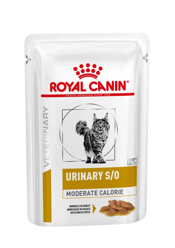 Tillverkarpris - Royal Canin Veterinary Diets Urinary S/O Moderate Calorie Morsels in Gravy Pouch Våtfoder för katt 85 g PROVFÖRPACKNING