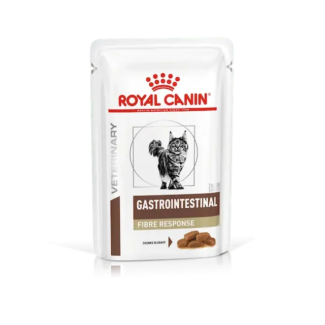 Kanonerbjudande | Royal Canin Veterinary Diets Gastrointestinal Fibre Response Morsels in Gravy Pouch våtfoder för katt 85 g