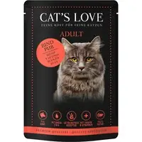 Tillverkarpris - Cat‘s Love 12 x 85 g - Nötkött pur