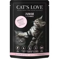 Cat‘s Love 12 x 85 g - Junior Kyckling - Endast ett fåtal kvar